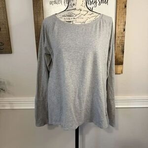 Toad&Co. Women's Heather Stretch Jersey Knit Long Sleeve T-shirt Gray XL